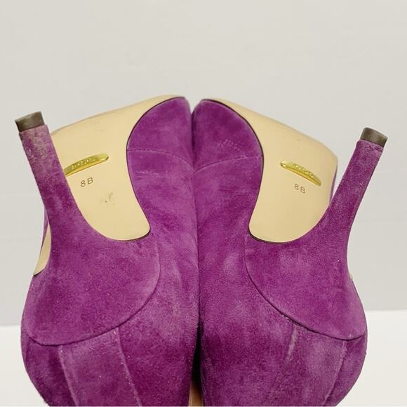 Lauren Ralph Lauren Fuchsia Suede Heel - Picture 4 of 6
